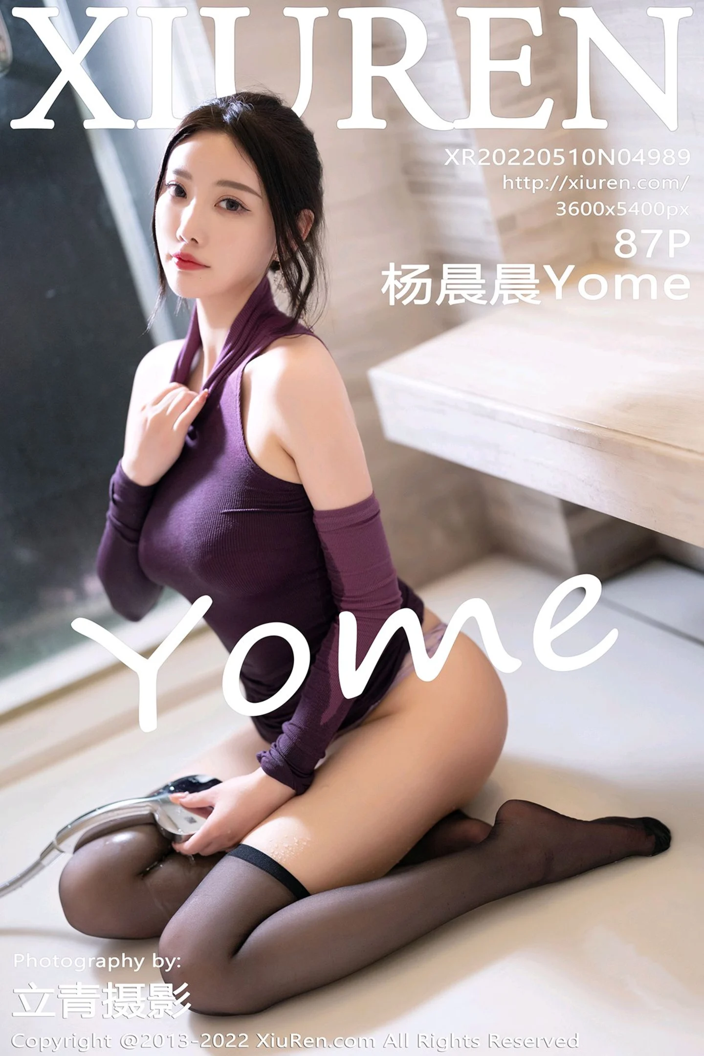 [XiuRen秀人网]No.4989_女神杨晨晨Yome私房浴室紫色连衣短裙真空秀完美身材诱惑写真87P-秀人网 - XiuRen.Space